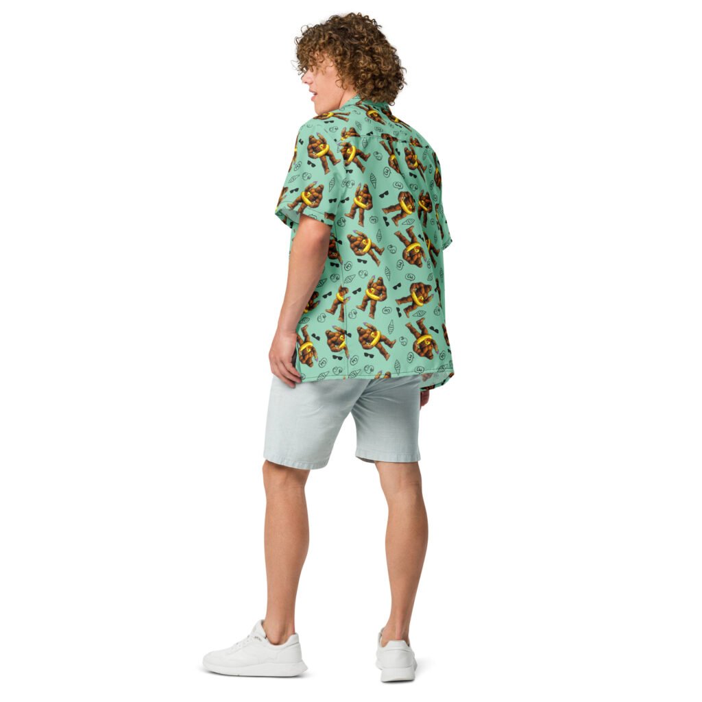 Bigfoot Beach Day Hawaiian Shirt
