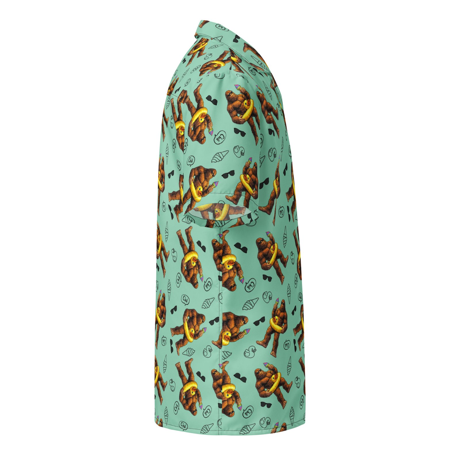 Bigfoot Beach Day Hawaiian Shirt - Image 2